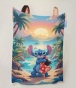 COUVERTURE STITCH À LA PLAGE 5 PIEDS X 4 PIEDS